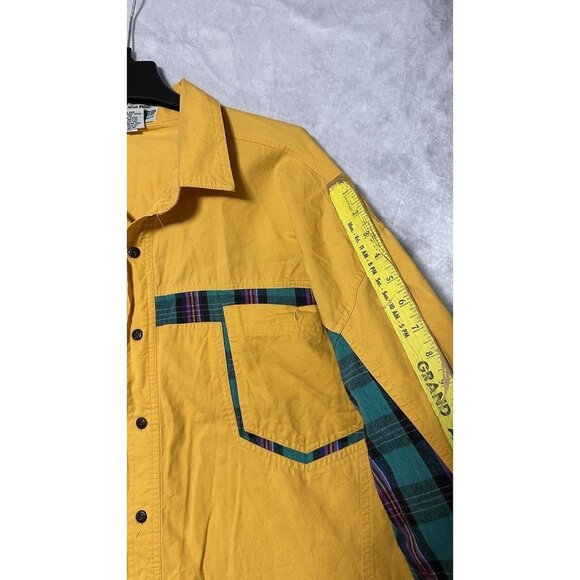 It’s Your Brand Yellow Cotton Vtg‎ Button Up Long Sleeve Western Shirt XL - Picture 12 of 12